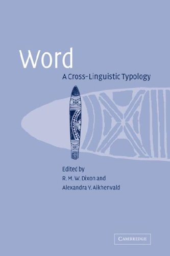 Word A Cross-Linguistic Typology  2007 9780521046053 Front Cover