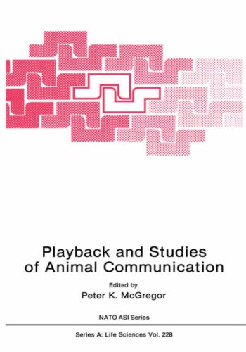 Playback and Studies of Animal Communication   1992 9780306442056 Front Cover