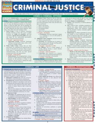 Criminal Justice QuickStudy Laminated Reference Guide N/A 9781423203056 Front Cover