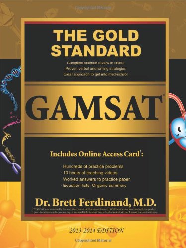 The Gold Standard Gamsat (Uk, Ireland):   2012 9781927338056 Front Cover