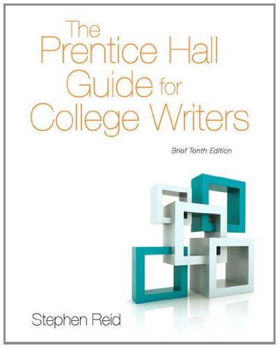 Prentice Hall Guide for College Writers  10th 2014 9780205883059 Front Cover