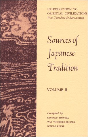 Sources of Japanese Tradition 1600 To 2000  1964 9780231086059 Front Cover