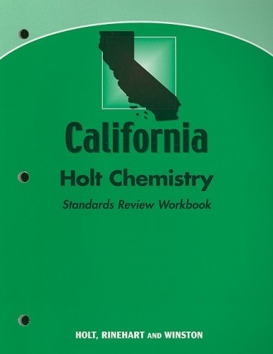 California  Holt Chemistry: Standards Review Workbook  2006 9780030922060 Front Cover