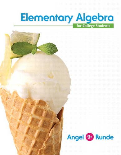 Elementary Algebra for College Students  9th 2015 9780321868060 Front Cover