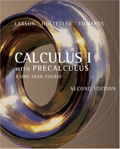 Calculus I with Precalculus A One-Year Course 2nd 2006 9780618568062 Front Cover