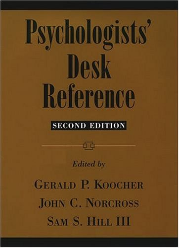 Psychologists' Desk Reference  2nd 2004 (Revised) 9780195166064 Front Cover