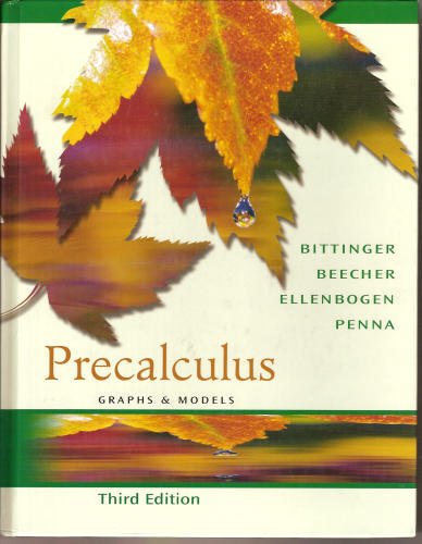Precalculus Graphs and Models 3rd 2006 9780321279064 Front Cover