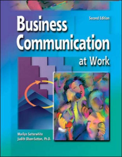 BUSINESS COMMUNICATION AT WORK 2nd 2003 9780072980066 Front Cover