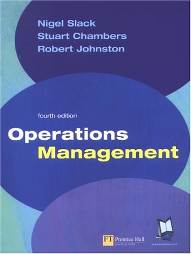 Operations Management  4th 2004 (Revised) 9780273679066 Front Cover