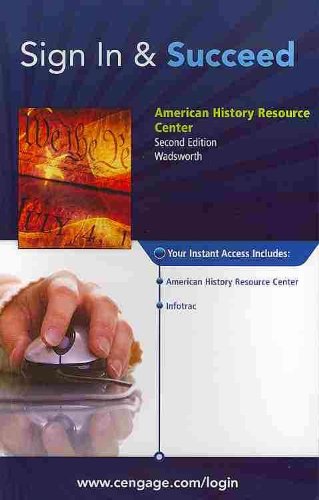 American History Resource Center with InfoTrac 2-Semester Printed Access Card 2nd 2010 9781111668068 Front Cover