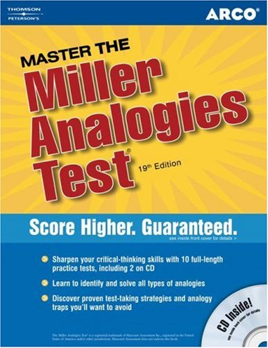 Master the Miller Analogies Test 2006 19th 2006 9780768923070 Front Cover
