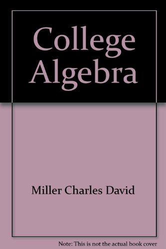 College Algebra  3rd 1981 9780673154071 Front Cover