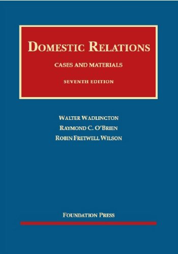 Cases and Materials on Domestic Relations:   2013 9781609301071 Front Cover
