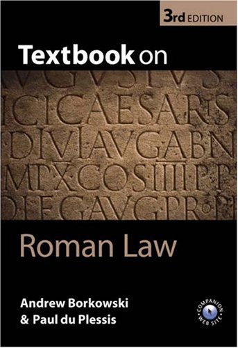 Textbook on Roman Law  3rd 2005 (Revised) 9780199276073 Front Cover