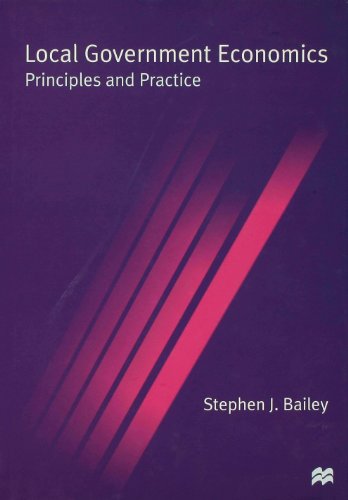 Local Government Economics Principles and Practice  1999 9780333669075 Front Cover