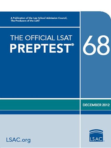 Official LSAT PrepTest 68 (Dec. 2012 LSAT) N/A 9780984636075 Front Cover