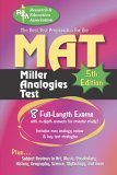 MAT The Miller Analogies Test 5th 9780738601076 Front Cover