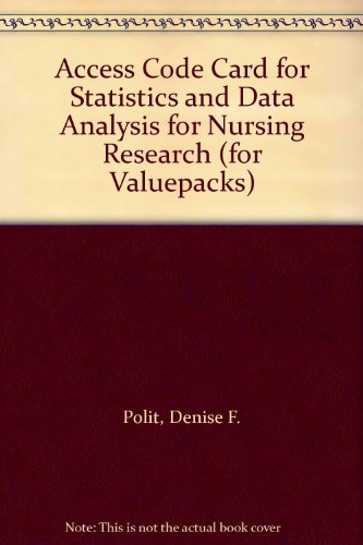     STATISTICS+DATA ANAL.F/NURS...-ACCE N/A 9780135105078 Front Cover