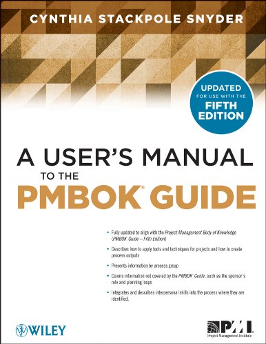 User's Manual to the PMBOK Guide  2nd 2013 9781118431078 Front Cover