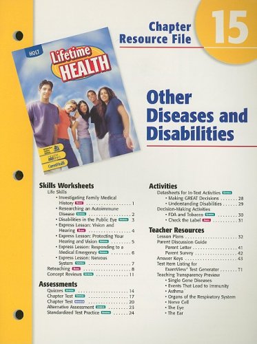 Lifetime of Health Chptr. 15 : Other Diseases 4th 9780030681080 Front Cover