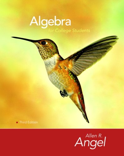 Algebra for College Students  3rd 2008 9780136129080 Front Cover