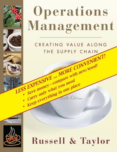 Operations Management Creating Value along the Supply Chain 6th 2009 9780470308080 Front Cover