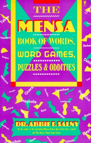 Mensa Book of Words, Word Games, Puzzles, and Oddities   1988 9780060962081 Front Cover
