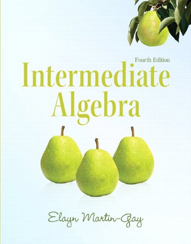 Intermediate Algebra  4th 2012 9780321760081 Front Cover