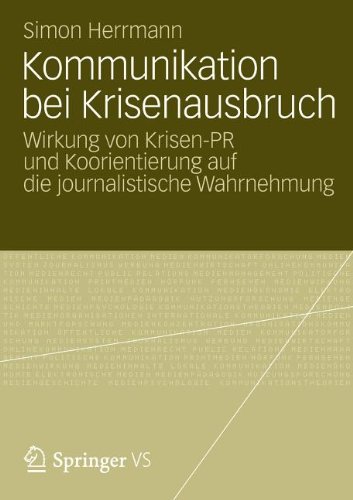 Kommunikation Bei Krisenausbruch   2012 9783658003081 Front Cover