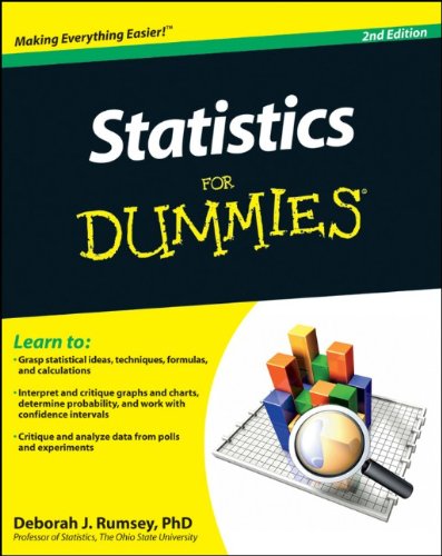 Statistics for Dummiesï¿½  2nd 2011 9780470911082 Front Cover