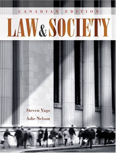 LAW+SOCIETY >CANADIAN< 1st 9780130399083 Front Cover