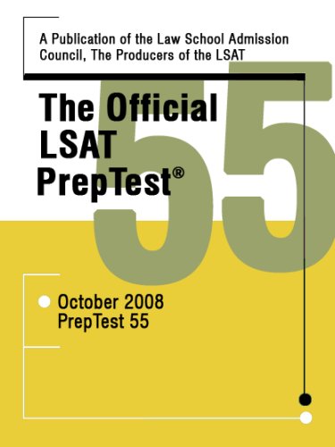 Official Lsat Preptest 55:  2008 9780979305085 Front Cover