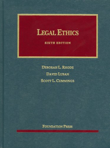 Legal Ethics:   2012 9781609302085 Front Cover