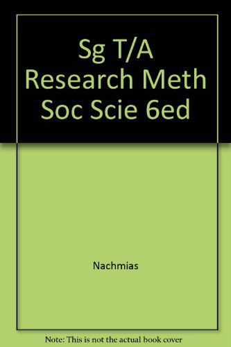 Research Methods in Social Science 6th 2000 (Student Manual, Study Guide, etc.) 9781572599086 Front Cover