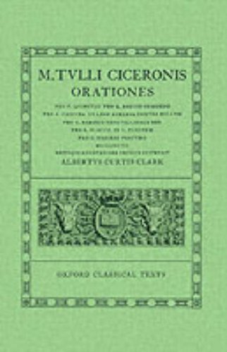 Cicero Orationes  N/A 9780198146087 Front Cover