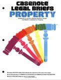 Property Adaptable to Courses Utilizing Donahue, Kauper, and Martin's Casebook on Property Student Manual, Study Guide, etc.  9780874572087 Front Cover