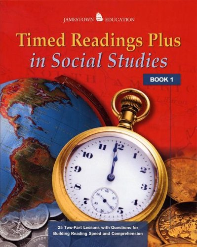 Timed Readings Plus Social Studies Book 10 25 Two-Part Lessons with Questions for Building Reading Speed and Comprehension  2004 9780078458088 Front Cover