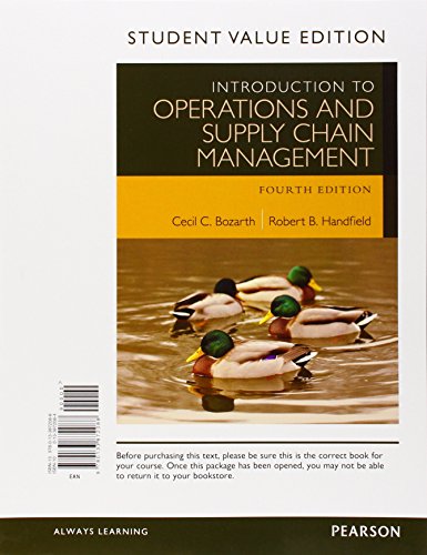 Introduction to Operations and Supply Chain Management: Student Value Edition  2015 9780133872088 Front Cover