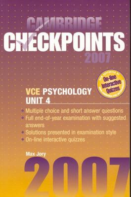 Cambridge Checkpoints VCE Psychology Unit 4 2007  N/A 9780521697088 Front Cover