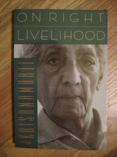 On Right Livelihood   1992 9780062506092 Front Cover