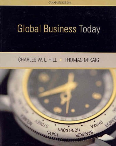 GLOBAL BUSINESS TODAY >CANADIA 1st 9780070947092 Front Cover