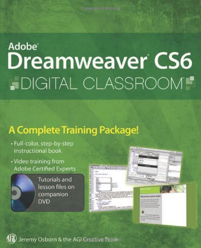 Adobe Dreamweaver CS6 Digital Classroom   2012 9781118124093 Front Cover