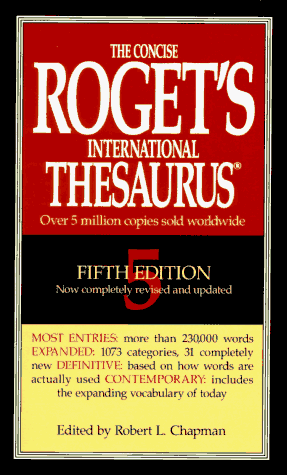 Concise Roget's International Thesaurus 5th 1994 9780061007095 Front Cover
