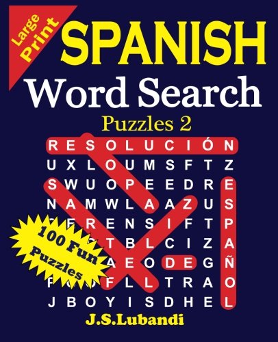 Large Print Spanish Word Search Puzzles 2  Large Type  9781511770095 Front Cover