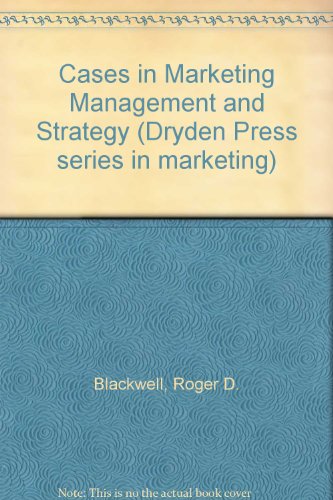 Cases in Marketing Management and Strategy  1984 9780030604096 Front Cover