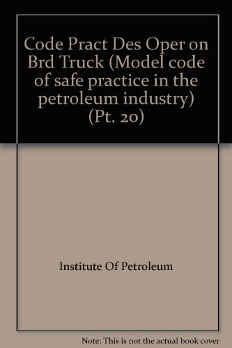 Model Code of Safe Practice Code of Practice for the Design and Operation of On-Board Truck Computer Systems for Road Tankers  1994 9780471957096 Front Cover