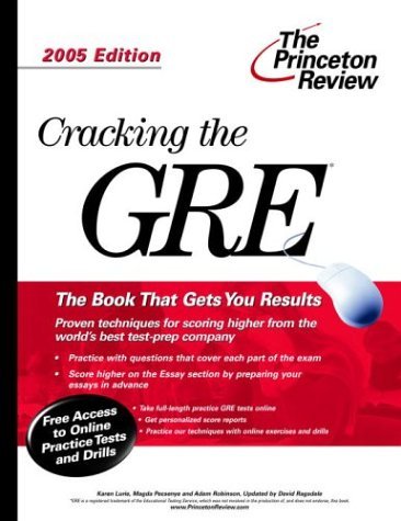Cracking the GRE 2005  2004 9780375764097 Front Cover