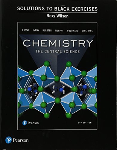 Student Solutions Manual (Black Exercises) for Chemistry The Central Science 14th 2018 9780134580098 Front Cover