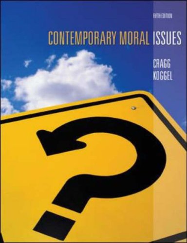 CONTEMP.MORAL ISSUES >CANADIAN 5th 2005 9780070930100 Front Cover
