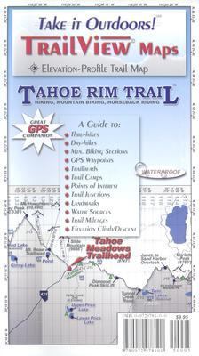 Trailview Maps Elevation Profile Trail Map - Tahoe Rim Trail  2003 9780972978101 Front Cover